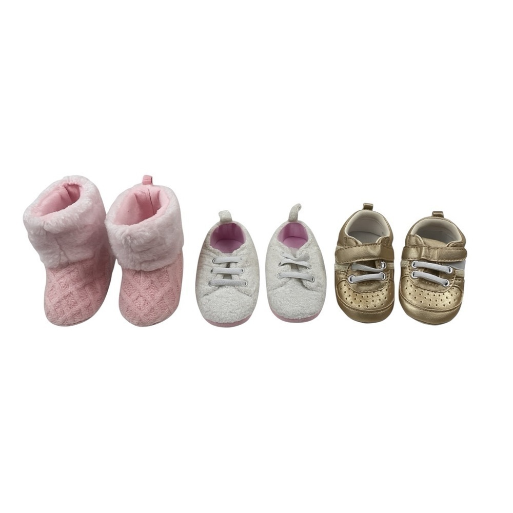 BABY‎ GIRL SET OF 3 SHOES 3-6 Months NWOT